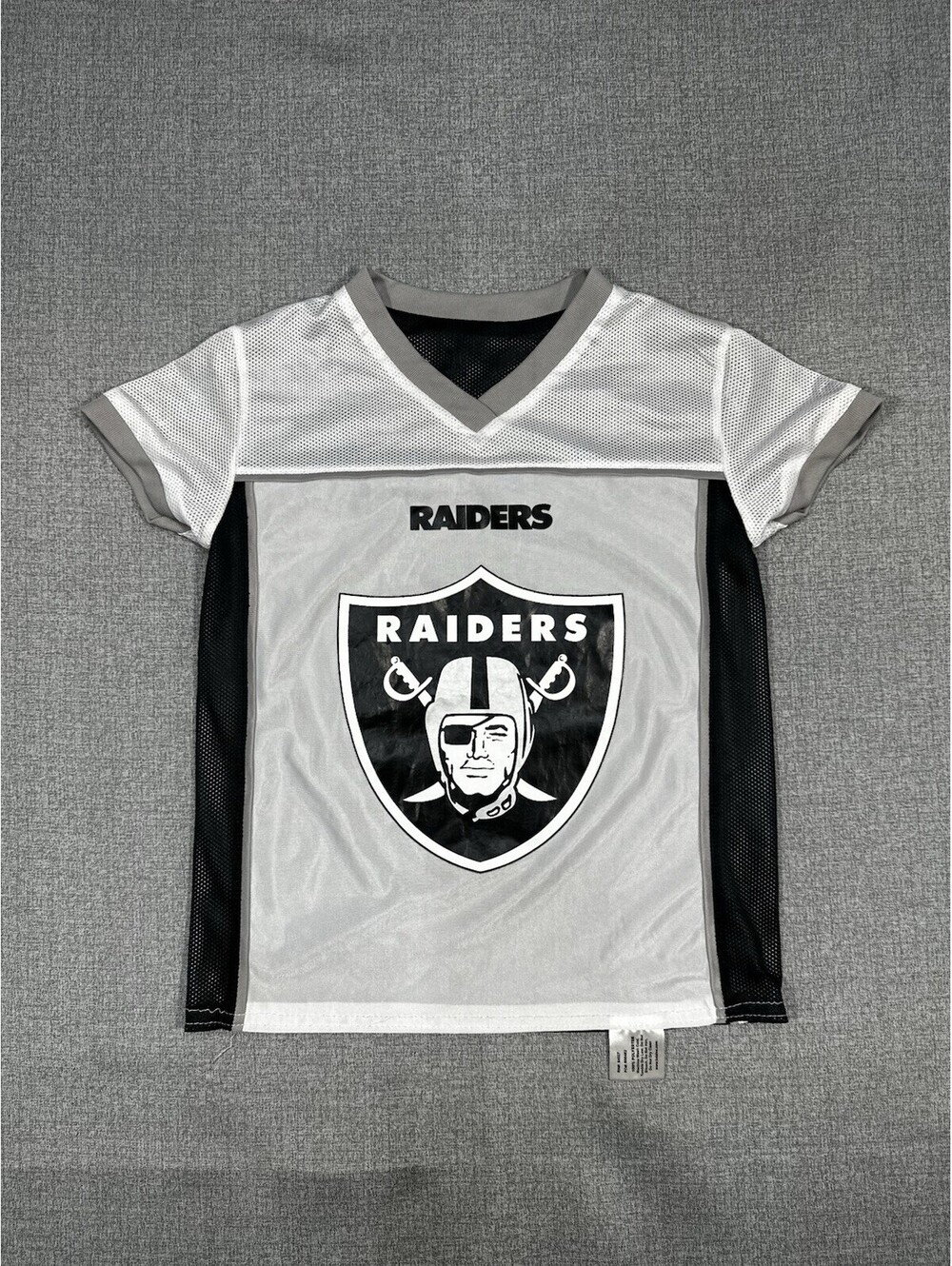 NFL FLAG Raiders Small Youth Reversible Jersey Black/White BDA